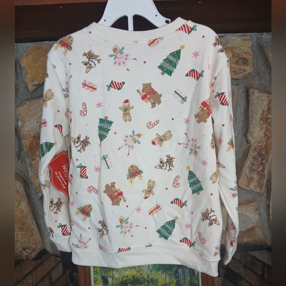 NWT Holiday Time Toddler Sweatshirt with Gingerbread Sugarplum Fairy Print 5T - Picture 6 of 6